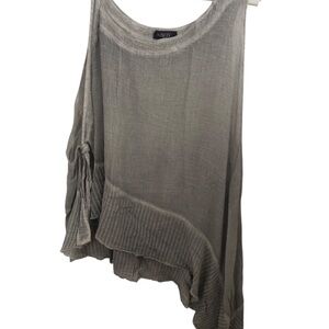 Kekoo boho Gray Sleeveless Tunic Top xl